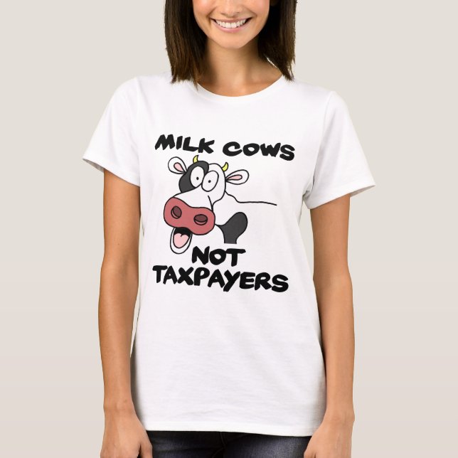 T-shirt Vaches laitières et non contribuables (Devant)
