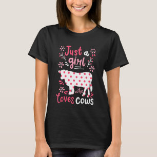 T-shirt Vaches pour enfants juste une fille vaches