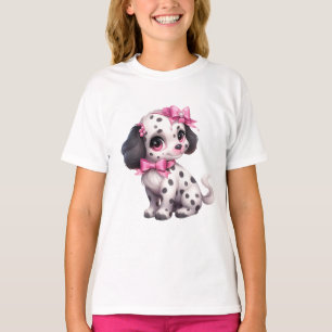 T-shirt Vaches Roses Et Bling Jolie Coupe Dalmatie