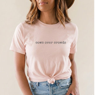 T-shirt Vaches roses sur des foules Animaux de ferme Count