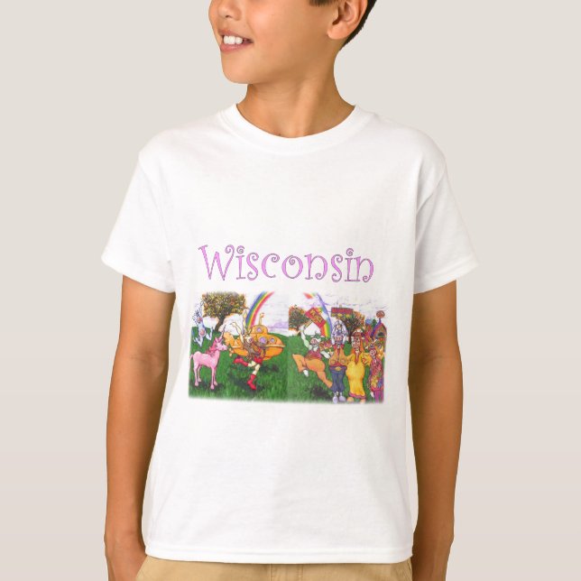 T-shirt Vaches super au Wisconsin (Devant)
