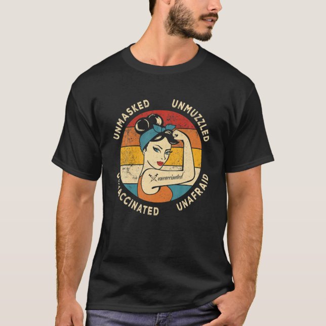 T-shirt Vacinatio non masqué non muselé non vacciné sans p (Devant)