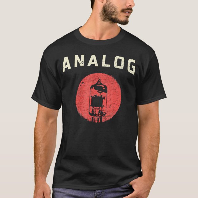 T-shirt Vacuum Tube Amp Analog 80's 90 (Devant)