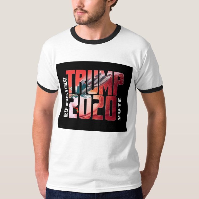 T-shirt Vague 2020 rouge de la Floride d'atout T (Devant)