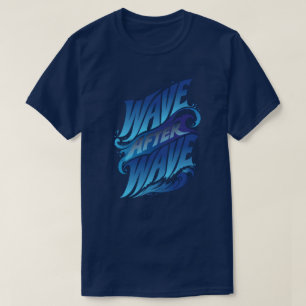 T-shirt Vague après Vague Été Bleu Océan