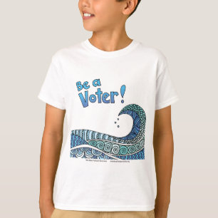 T-shirt Vague bleue - Soyez un électeur
