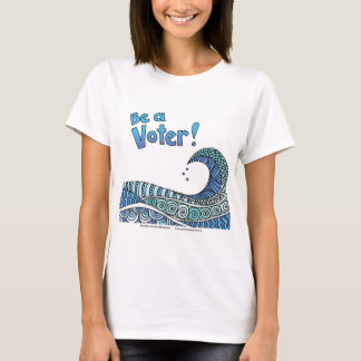 T-shirt Vague bleue - Soyez un électeur