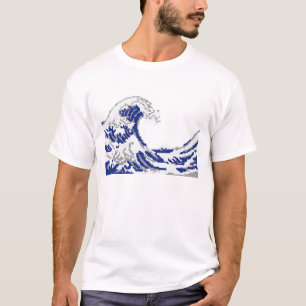 T-shirt Vague d'art de pixel grande
