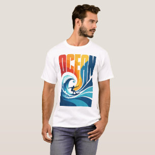T-shirt Vague de l'OCEAN – Art de style de vie surf rétro
