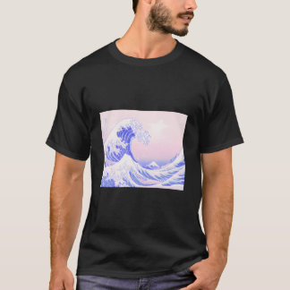 T-shirt Vague esthétique pastel K Violet Grande Vague Kawa