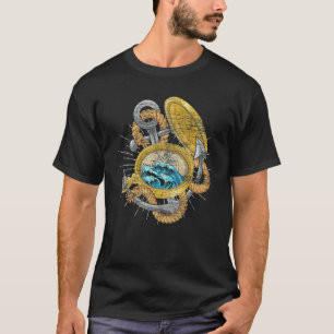 T-shirt Vagues Boussole Ancre Marin Naute Skipper Voile
