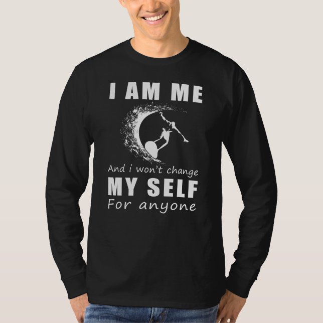 T-shirt Vagues d'authenticité : Surfme me brille sur (Devant)