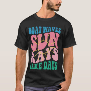 T-shirt Vagues de bateau Rayons de soleil Jours de lac Été