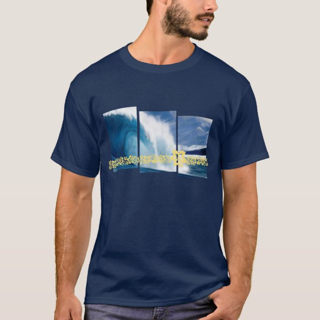 T-shirt Vagues de canalisation surfant le graphique (Devant)