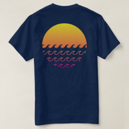 T-shirt Vagues de coucher de soleil