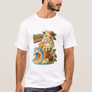 T-shirt Vagues de crème glacée tropicale avant l'école