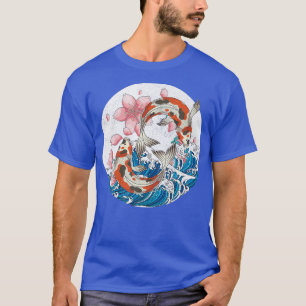 T-shirt Vagues de fleurs de cerisiers de l'océan Nishikigo