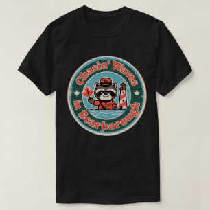 T-shirt Vagues de Raton Laveur Rétro Scarborough