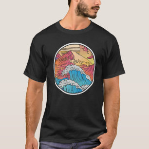 T-shirt Vagues japonaises Kanagawa Vague Mont Fuji Japon V