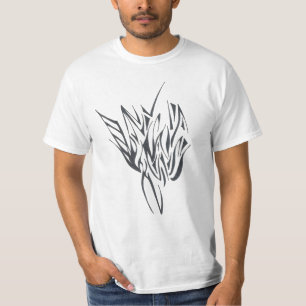 T-shirt Vagues Noir Blanc Art Tribal Tatouage Abstrait