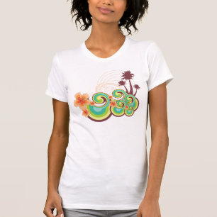 T-shirt Vagues tropicales Hibiscus Plage d'été Palmiers