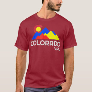 T-shirt Vail Colorado Cadeaux de ski Hommes Femmes 80 ans
