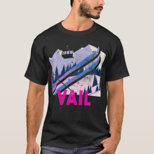 T-shirt Vail Ski Vail Style Vintage Vail Ski Vacances