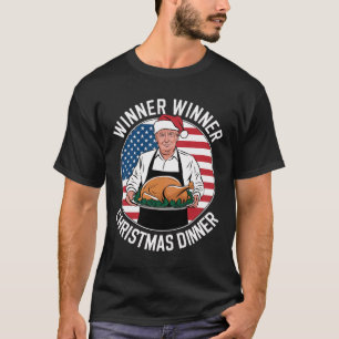 T-shirt Vainqueur de Trump Dîner de Noël Père Noël A