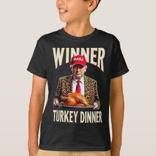 T-shirt Vainqueur du dîner Turquie Dîner Drôle Trump