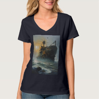 T-shirt vaisseau fantôme, navire pirate,