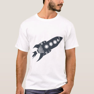 T-shirt Vaisseau fusée rétro