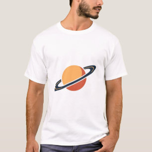 T-shirt Vaisseau Fusée Rétro en Orbite autour d'une Planèt