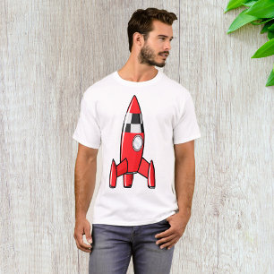 T-shirt Vaisseau spatial jouet rouge fusée rétro Sci-Fi es