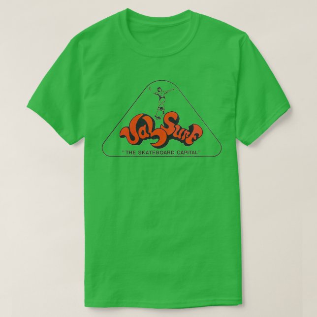 T-shirt Val surf shop skateboard design (Design devant)
