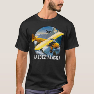 T-shirt Valde pilote de montagne de vol d'avion Vintage ré