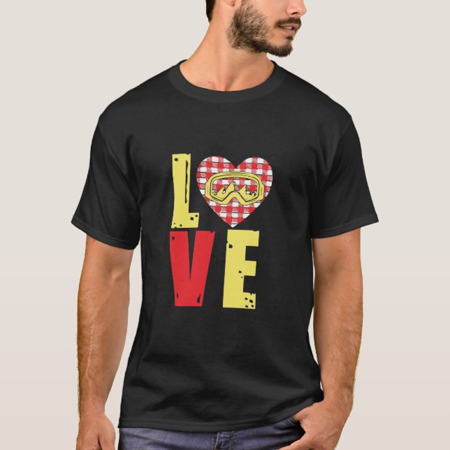 T-shirt Valentin amateur de snowboard (Devant)
