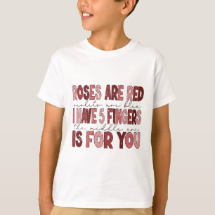 T-shirt Valentin drôle j'ai 5 doigts Celui du milieu est