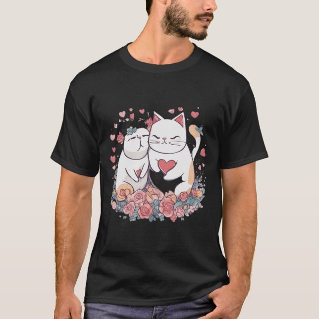 T-shirt Valentine Cat (Devant)
