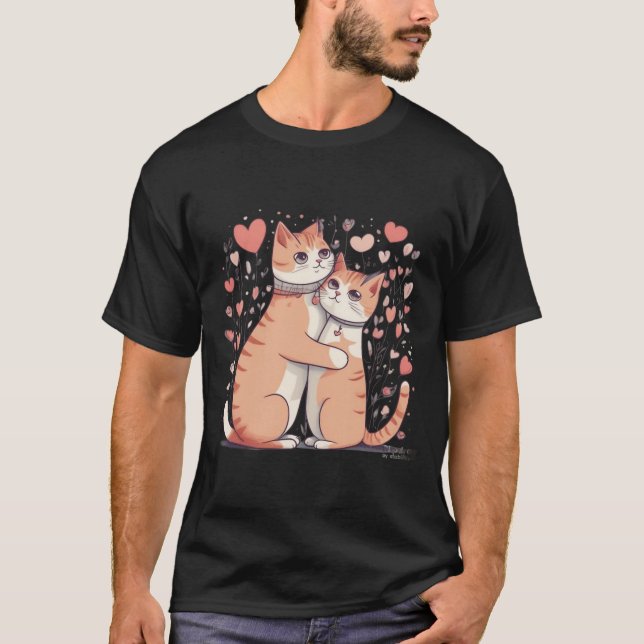 T-shirt Valentine Cat (Devant)