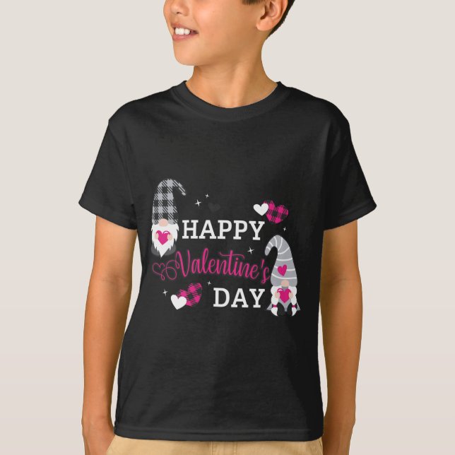 T-shirt Valentine Gnomes Holding Hearts Saint Valentin Gn (Devant)