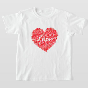 T-shirt Valentine Heart Girls
