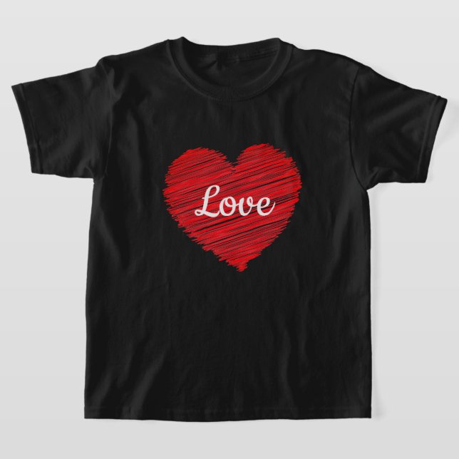 T-shirt Valentine Heart Girls (Poser)