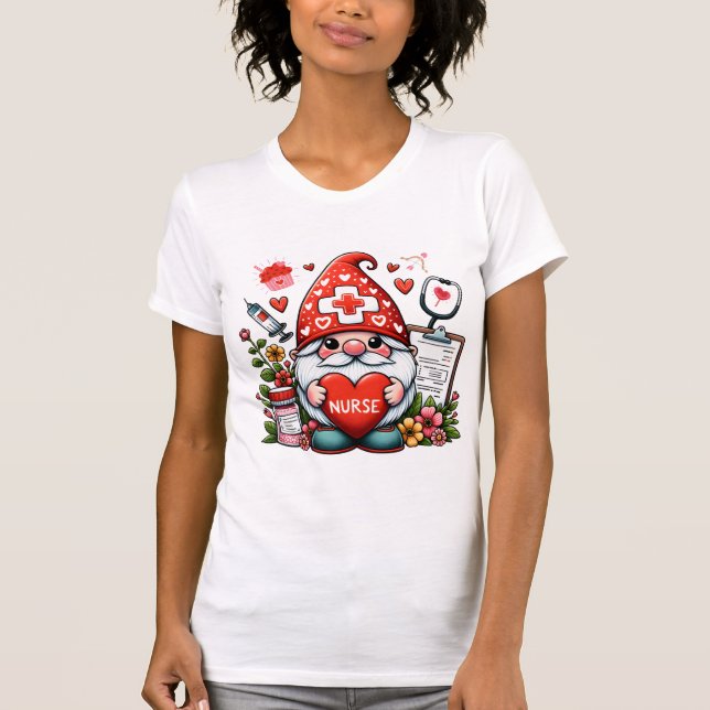 T-shirt Valentine Infirmière apprécie (Devant)