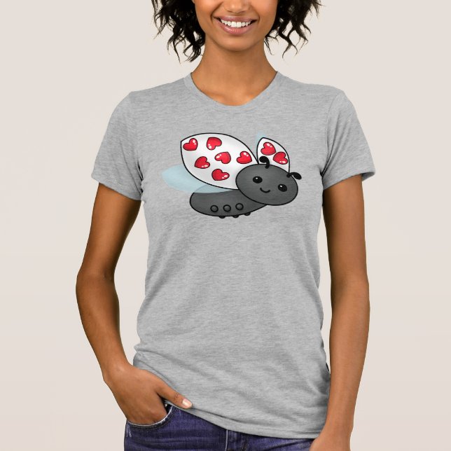 T-shirt Valentine Ladybug (Devant)