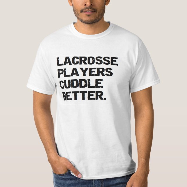 T-shirt valentine : les joueurs de lacrosse caressent (Devant)