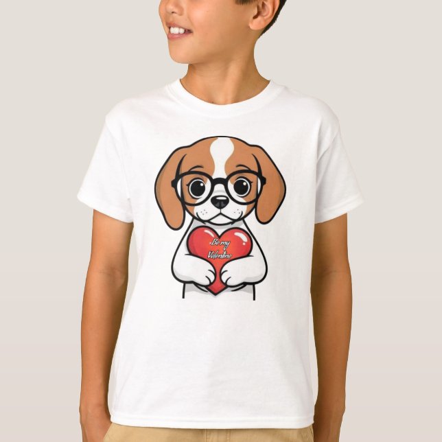 T-shirt Valentine Puppy (Devant)