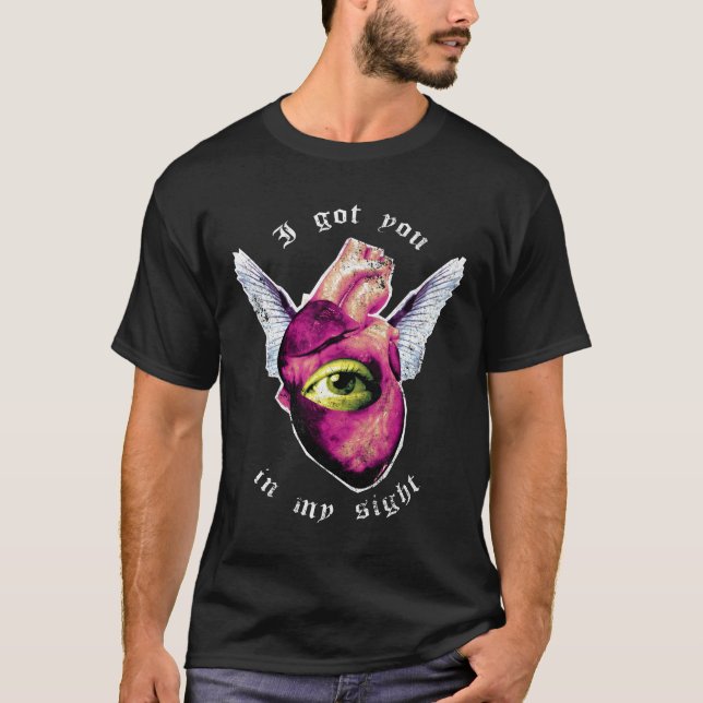 T-shirt Valentine Sight Mixte Media Grunge (Devant)