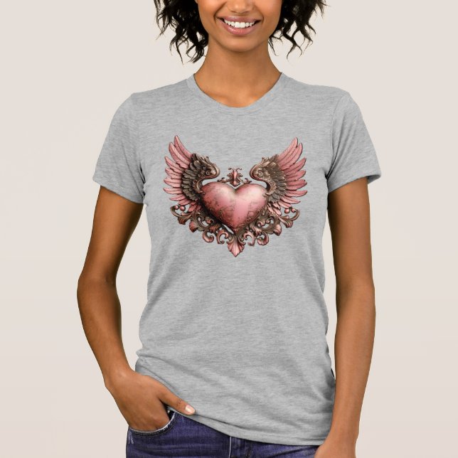 T-shirt Valentine vintage (Devant)