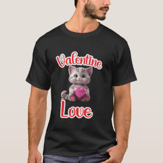 T-shirt Valentines amoureux chats Chat drôle Long Sleeve T