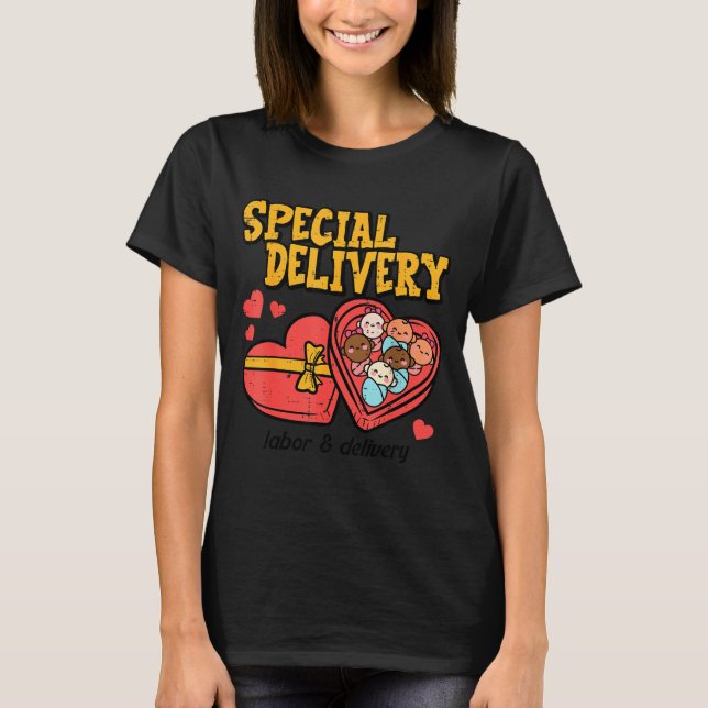 T-shirt Valentines Day Baby Special Labor Delivery Nurse W (Devant)